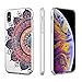 Heaofei Case for iPhone Xs MAX, Mandala Flower Clear Design Transparent TPU Bumper Protective Case Cover for iPhone Xs MAX