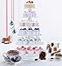 BonNoces 6-Tier Round Acrylic Cupcake Stand Dessert Display Holders Cupcake Tree Tiered Cake Stand Cupcake Tower Perfect for Weddings and Special Events