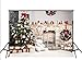 Kate 7x5ft Christmas Photography Backdrop White Brick Fireplace Bear Christmas Tree Backgrounds Children Photography
