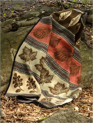Amazon Com Cabin Fever Fall Adventure Leaf Blanket Home Kitchen