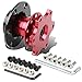 Auto Dynasty 6-Hole Pull Ball Bearing Style 2 inches Thick Steering Wheel Short Quick Release Hub Adapter (Red)