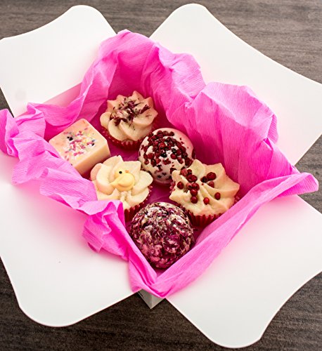 BRUBAKER Cosmetics 6 Handmade"Sweet Berries" Spa Bath Bombs Bath Melts Bath Truffles Gift Set - All Natural Vegan, Organic Shea Butter, Cocoa Butter and Olive Oil Moisturize Dry Skin.