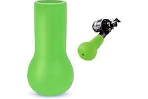 Klfoho Fishing Rod Butt Cushion, Portable Belly Top Pole Bracket Fish Rod Belly Spherical Barrel, Shock Absorption EVA Foam Stand Up Fishing Pole Holder for Boat Fishing Rock Fishing