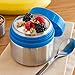 LunchBots Rounds 8oz Stainless Steel Leak-Proof Snack Container for Kids and Adults - Food Jar for Yogurt - Fruits - and Finger Foods - Eco-Friendly - Dishwasher Safe - 8oz - Royal Blue