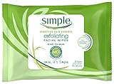 Simple Kind to Skin Facial Wipes, Exfoliating 25 ct