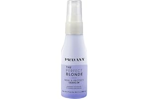 Pravana The Perfect Blonde Seal & Protect Leave-In Conditioner Spray Treatment Detangler | Neutralizes Brassy, Yellow Tones | For Color Treated Hair | Chromasilk Enhances Shine & Protection | Vegan