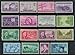 Complete set of US Commemorative Stamps issued in 1944 and 1945 Mint, Never-hinged Army Navy Marines Coast Guard Texas and more