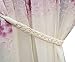 Shinywear Set of 2 Vintage Natural White Cotton Knited Weave Curtain Ropes Drapery Tieback 26