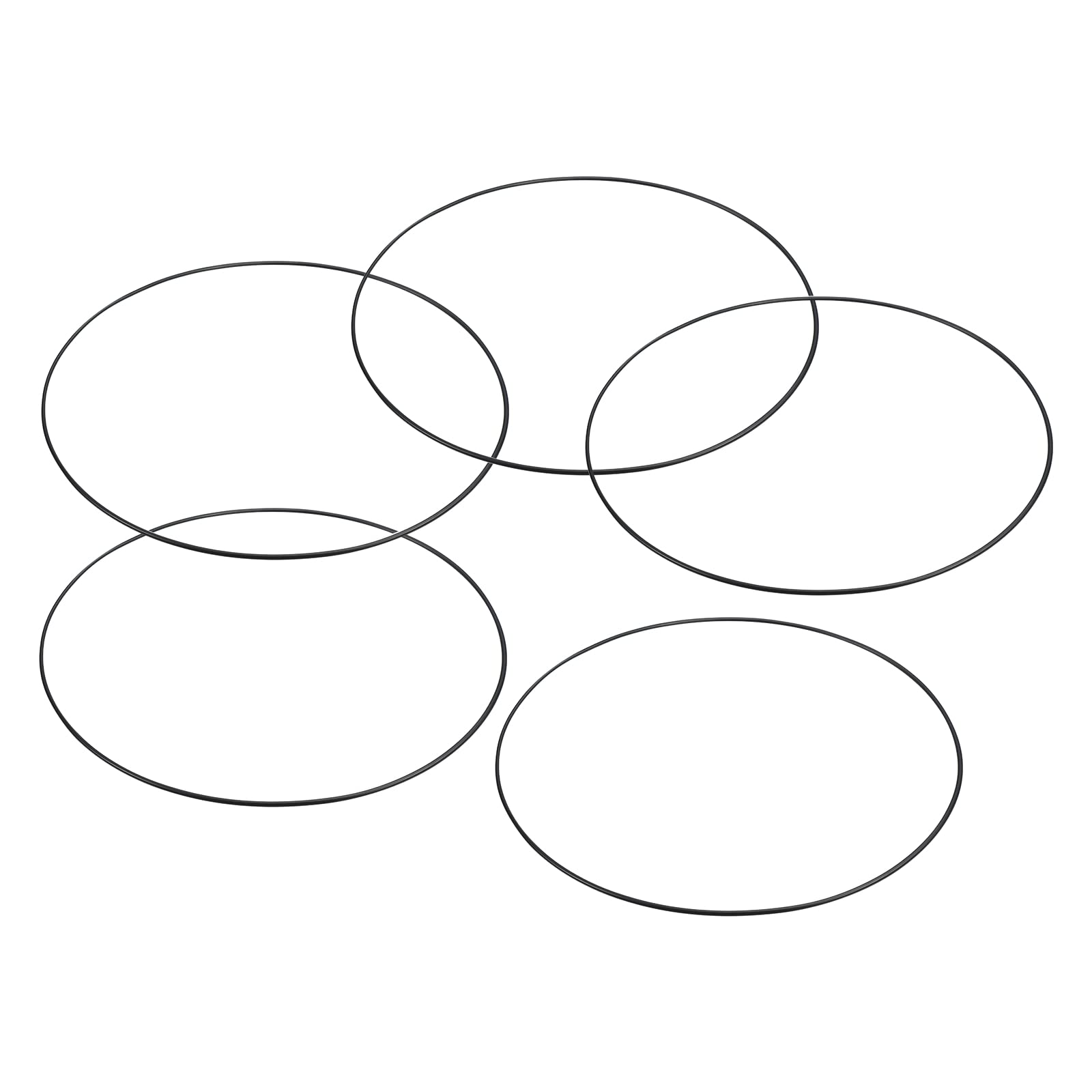 PATIKIL Nitrile Rubber O-Rings 205mm OD 200mm ID 2.65mm Width, 10 Pcs Metric Sealing Gasket for Faucet Plumbing Automotive Repair, Black