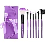 ACEVIVI Vivid 7 pcs Colorful Makeup Brush Set Five Multi-colors Travel Eyeshadow Portable Face Brush Set