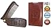 Folding Beard & Mustache Comb by Azi- Vintage Barbershop Style Pocket Size (with Carrying Case) Anti-Static Sandalwood Comb