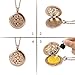 2 Pack Necklace Diffuser Locket,GoorDik Essential Oil Aromatherapy Diffuser Necklace 10 Felt Pads — Stainless Steel Rose Gold Cloud and Steel Color Tree Pendant Locket