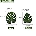 LJDJ Tropical Leaves Palm - Set of 36 - Artificial Silk Fabric Monstera Decoration Leaf 2 Different Sizes - Hawaiian Luau Jungle Beach Theme Party Supplies Table Decor Accessories