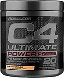 Cellucor C4 Ultimate Power P6 Pre Workout Powder, Peach Cobbler, 20 Servings - Preworkout for Men with Testosterone Booster, 300mg Caffeine, 3.2g Beta-Alanine & 3g Creatine