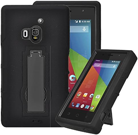 Rogue 3320A Case, HJ Power[TM] For Coolpad Rogue 3320A (T-Mobile)~ Hybrid Hard Rubber w T Stand Case Black