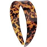 JHJEWH Tortoise Shell Headband with Teeth for Women,Wide Acetate Leopard Hair Band for Women's Hair Headband No Slip Hairbands,Trendy Hairband Accessories