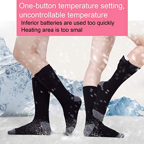 Verwarmde sokken, oplaadbare voetenwarmers, elektrisch verwarmde voetbedekking voor de winter, indoor, outdoor, sport… - Image 7