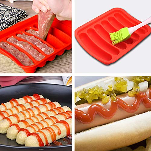 image for YaoJoe Silicone Baking Mold with Green Silicone Brush, 2 Pack DIY home