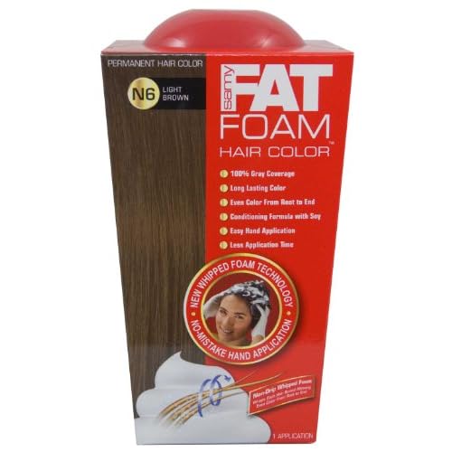 Samy Fat Foam Permanent Hair Color Light Brown N6 1 Application
