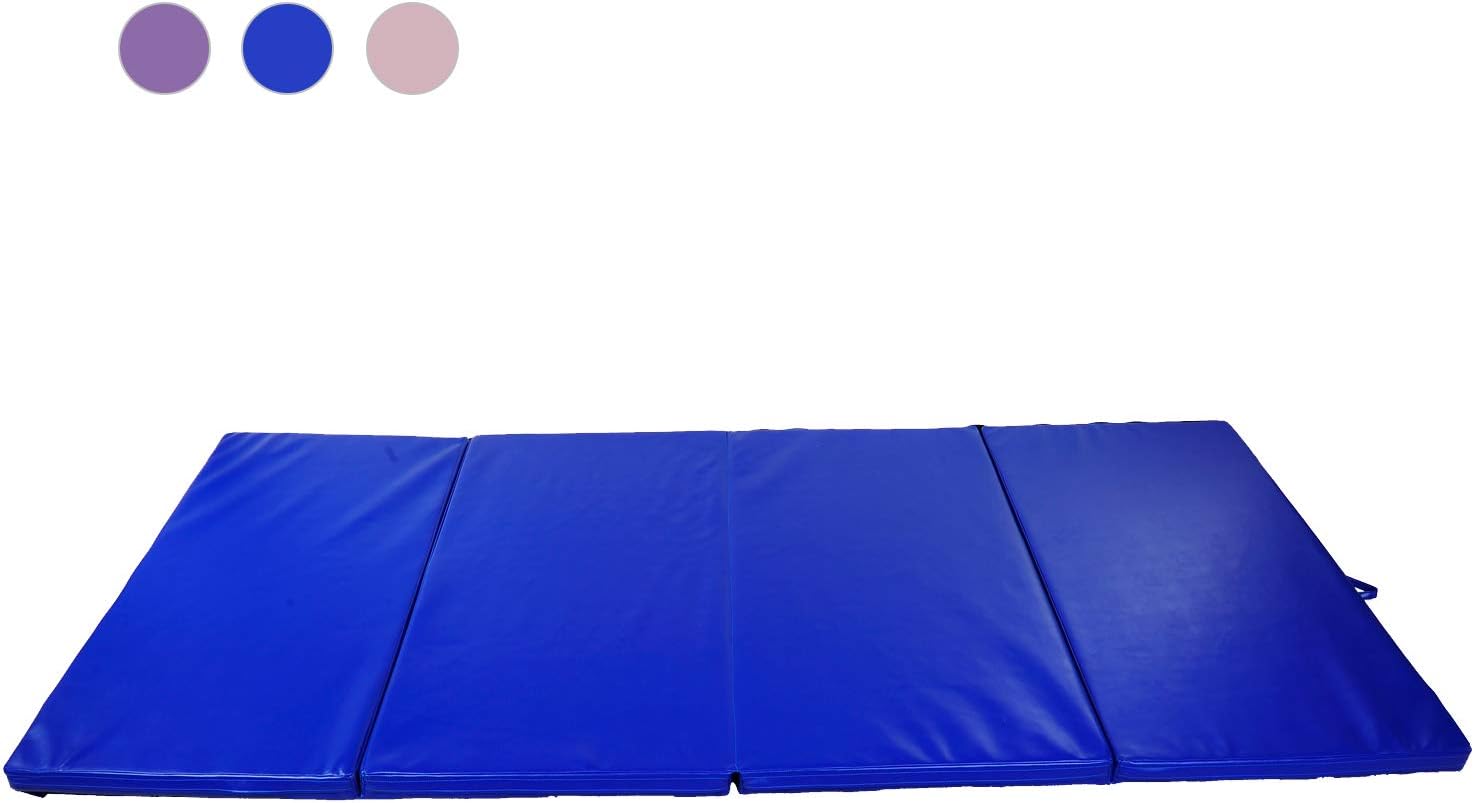 Soozier 4ftx8ftx2inch PU Leather Gymnastics Tumbling Gym Mat Arts