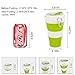 CREATELIFE Collapsible Travel Cup - Multifunctional Silicone Folding Camping Cup Sport Bottle with Lids - Expandable Scald-Proof Drinking Cup - BPA Free, Portable Bottle (Green)