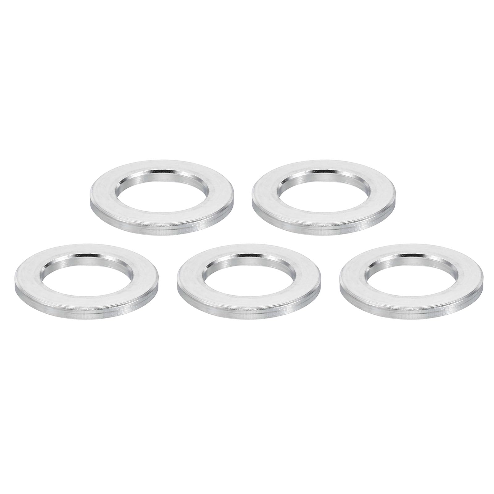 PATIKIL M12 Aluminum Spacers, 5 Pcs Metal Spacer Aluminum 12.5mm ID x 20mm OD x 2mm L Aluminum Spacer Screw Standoff Round for 1/2inch or M12 Screw Bolts