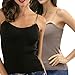 Women’s Slimming Camis Fitted Elasticity V Neck Tank Top with Spaghetti Straps 2-PACK