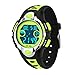 7 Colors Kids Sports Watches Children for Girls Boys Waterproof Military Dual Display LED Kids Watch (Black Green)