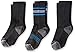 Dickies Boys' 3 Pack Rugby Stripe Crew Socks