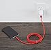 Amazon Basics Double Braided Nylon USB-A to Lightning Cable, Advanced Collection, MFi Certified Apple iPhone Charger, Red, 6 Foot