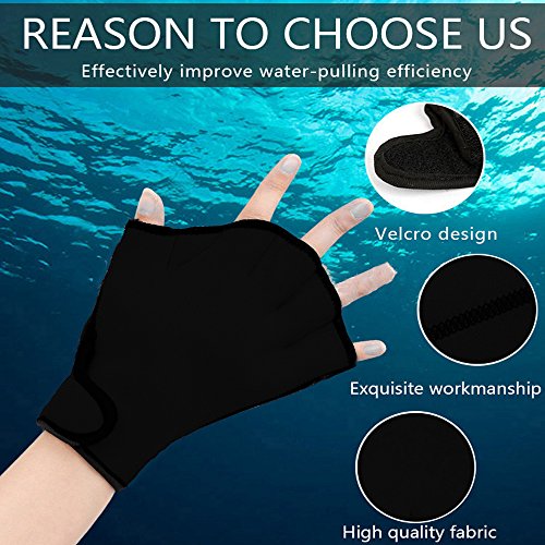 image for AbaoWedding Aquatic Gloves Fit Webbed Swimming Training Water Aerobics