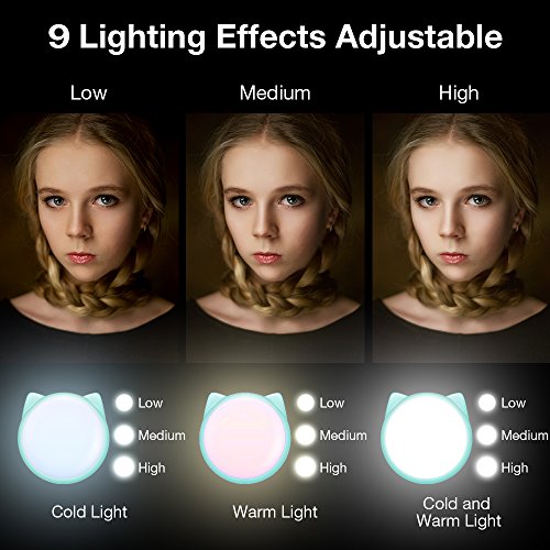 Selfie Ring Light for Camera, OURRY Clip On [Rechargeable Battery] Selfie LED Camera Light [32 LED] Compatible with iPhone, iPad, Sumsung Galaxy, Photography Phones, Tablet, Laptop (Blue) - Thumbnail 2
