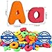 GINMIC Magnetic Letters and Numbers with Magnet Board, Alphabet ABC Magnets, Learning & Educational Toys - Uppercase Lowercase Math Symbols with Magnetic Whiteboard Chalkboard for Toddlers Kids