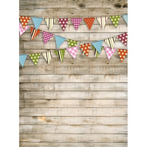 Photo backdrop Baby Drop photography background BD9077 photo prop, 3'x4' High Quality Printing, wood party flags Roll up for Easy Storage Photo Prop Carpet Mat