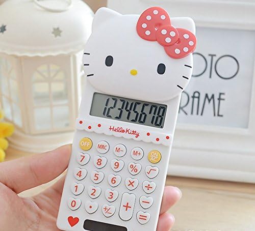 13x7cm sanrio Hello kitty hellokitty XMAS gift pocket electronic digital basic calculator stationery pink white red