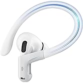 Gcioii Memory Titanium Alloy Ear Hooks for AirPods Pro 3, AirPods Pro 2, AirPods Pro & AirPods 3, Anti-Slip Sport Accessories [Added Anti-Lost Lanyard] Comfortable Secure Fit, White