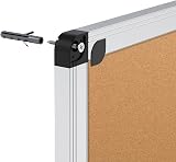 VIZ-PRO Cork Notice Board 60 x 45 cm Aluminium Frame Pin Bulletin Board view 3