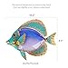 LIFFY Metal Fish Wall Decor Bathroom Glass Art Purple Hanging Garden Decorations for Patio, Pool or Porch