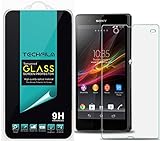 TechFilm- Sony Xperia Z [Tempered Glass] Screen Protector, Premium Ballistic Glass Round Edge [0.3mm] Ultra-Clear Anti-Scratch, Anti-Fingerprint, Bubble Free [1 Pack]- Retail Packaging