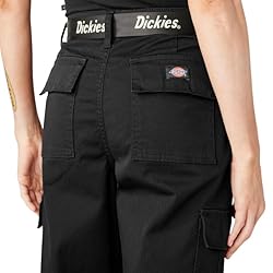 Dickies Women's Cropped Cargo Pant, Black, 32