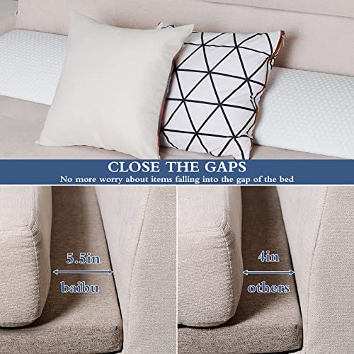 baibu Queen Size Bed Wedge Mattress Filler with Side Pockets, Foldable