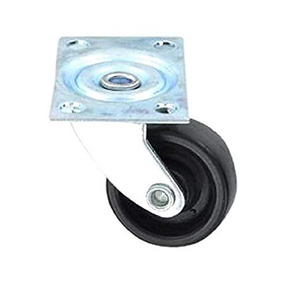 Merriway® BH01562 (4 Pcs) 40mm (1.1/2 inch) Single Plate Fix Nylon Wheel Swivel Castors Casters - Pack of 4 Pieces