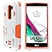 Volt 2 Case, CoverON [DuraShield Series] Drop Proof Phone Cover Grip + Bumper + Stand Hybrid Case For LG Volt 2 - Neon Orange & White