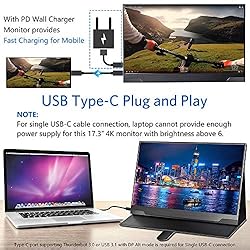 Portable Monitor 4K - 17.3 Inch UHD FreeSync HDR