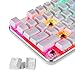 EagleTec KG051-BR RGB LED Backlit Mechanical Gaming Keyboard, Low Profile 104 Key USB Keyboard with Quiet Cherry Brown Switches for PC Gamer – (White)thumb 4