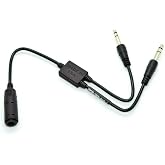 Low Impedance to High Impedance General Aviation GA Headset Adapter, Military to Civilian GA Headset Adapter