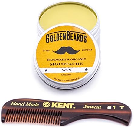 Moustache Wax &amp; Kent Comb 81 T- Get the BEST Moustache Wax KIT with a Kent Brush at BEST Price, Save money ordering these two products!