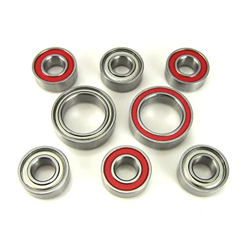 Traxxas 4x4 Slash Stampede Wheel Hub Bearings 5x11x4mm-10x15x4mm Red