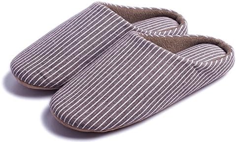 Indoor Slippers Soft Bottom Home Autumn Winter Memory Foam Wood Floor Couple Cotton Men Women Warm Non-Slip (US6.5-7.5=UK5.5-6.5=EUR38-39, Black)