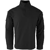 LA Police Gear LAPG Men's Combat Shirt, Long Sleeve Combat Shirt for Men, Comfortable & Lightweight Uniform Shirt